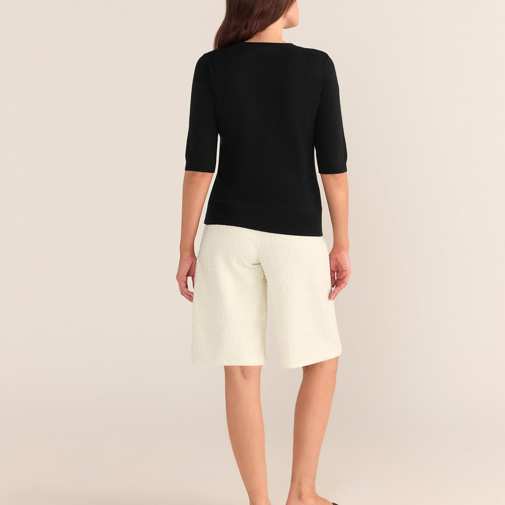 
                      
                        Bouclé Bermuda Shorts - Cream
                      
                    