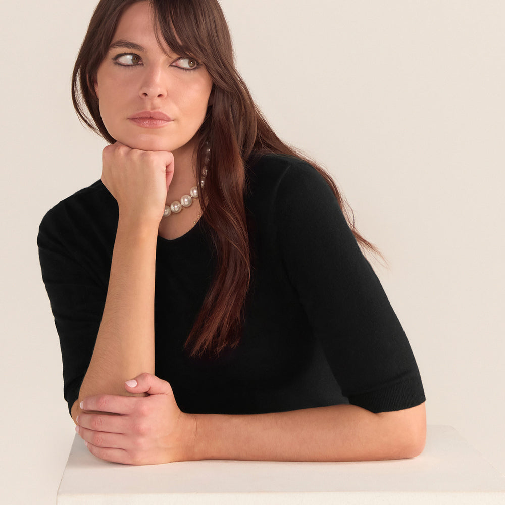 Cotton And Cashmere Top - Black