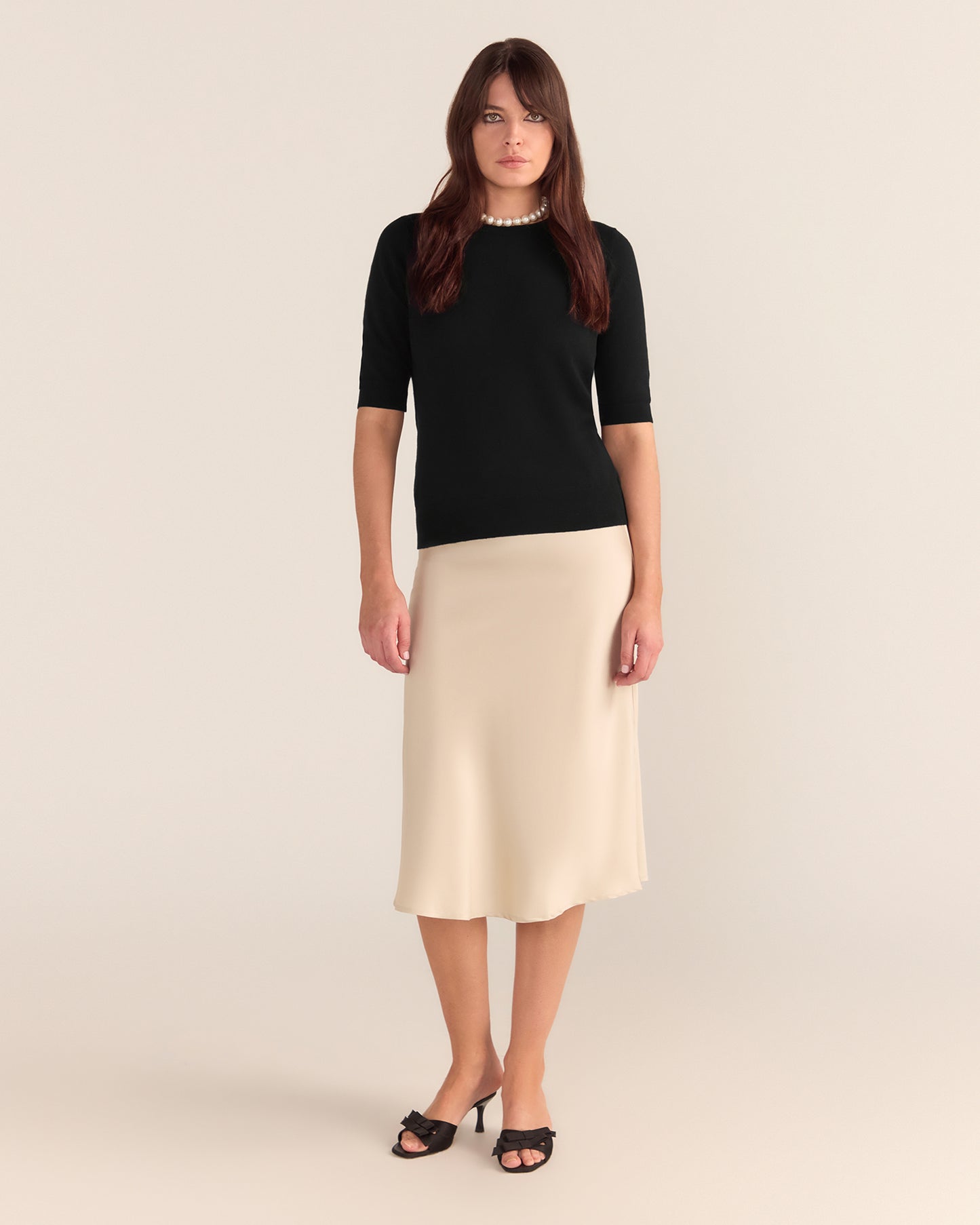 Cotton And Cashmere Top - Black PREORDER 25 AUGUST
