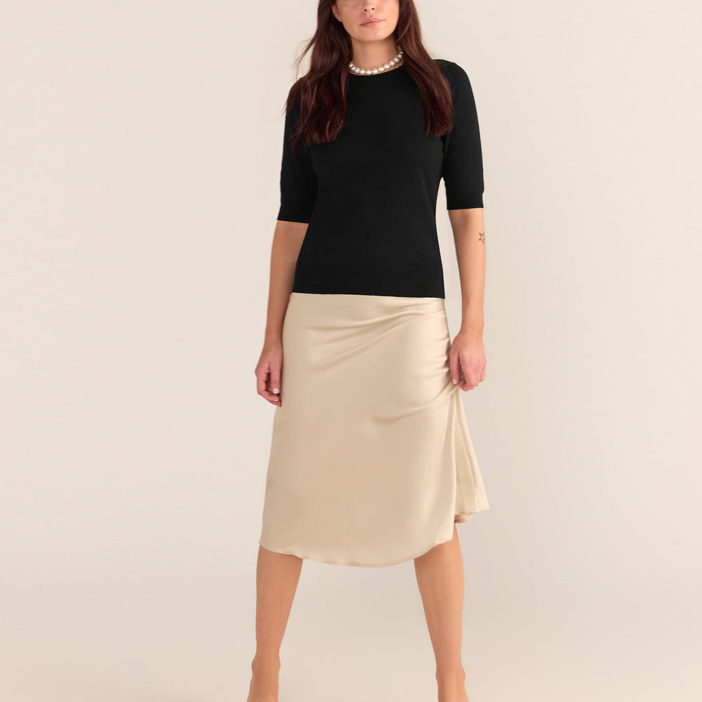 Silk Skirt - Champagne