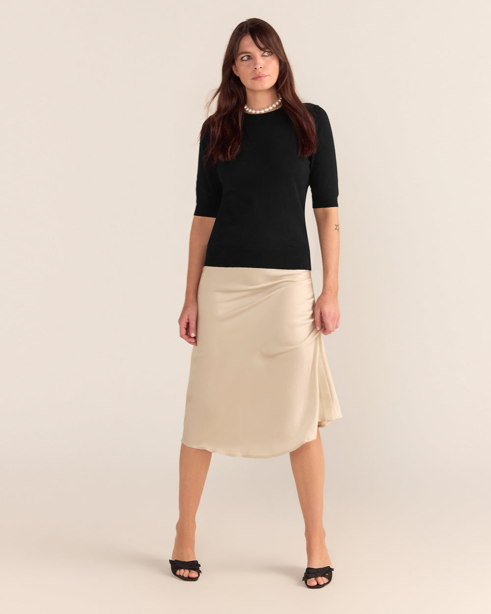 Silk Skirt - Champagne