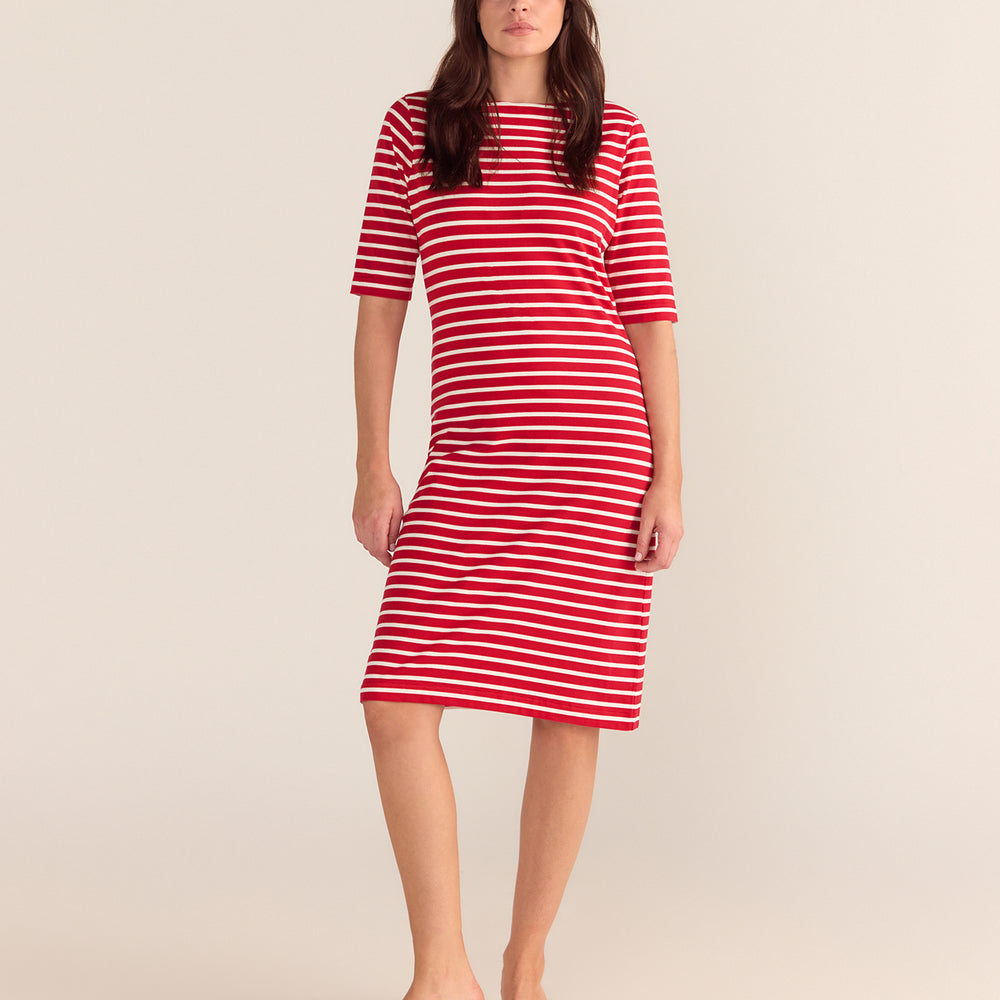 
                      
                        Brigitte Dress - Red White Stripe PREORDER 24 SEPTEMBER
                      
                    