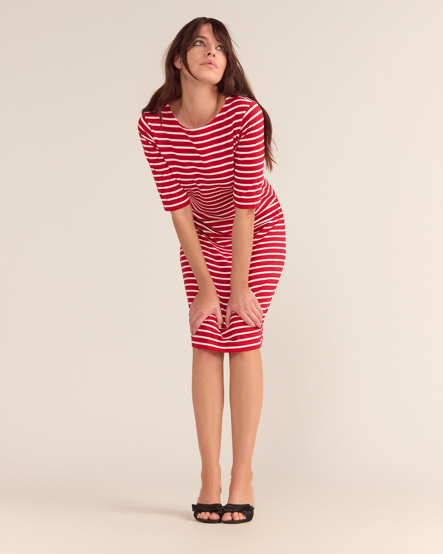 Brigitte Dress - Red White Stripe PREORDER 24 SEPTEMBER