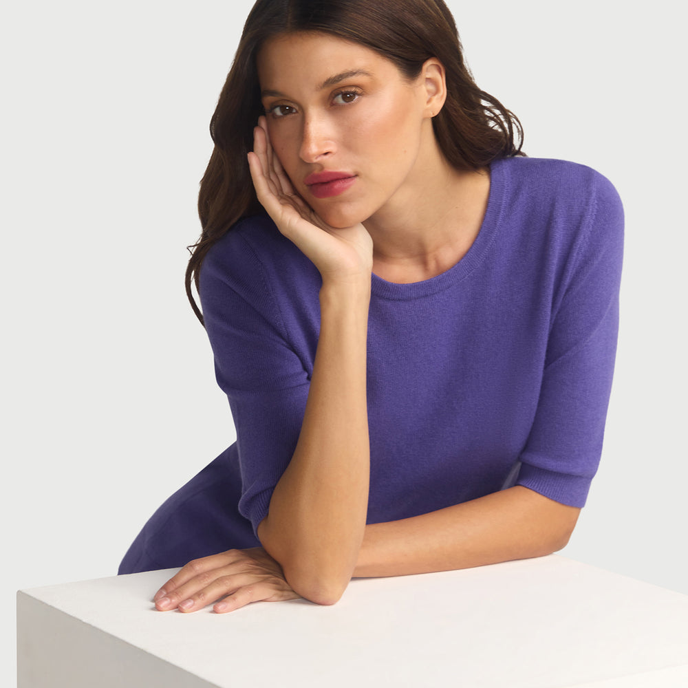 
                      
                        Margaux Knit Top In Cashmere & Wool - Lavender
                      
                    