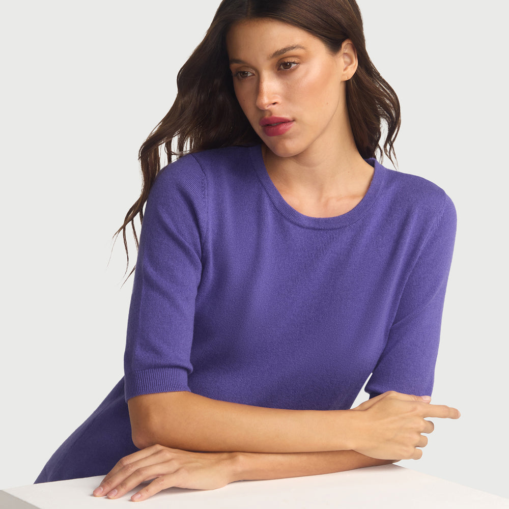 
                      
                        Margaux Knit Top In Cashmere & Wool - Lavender
                      
                    