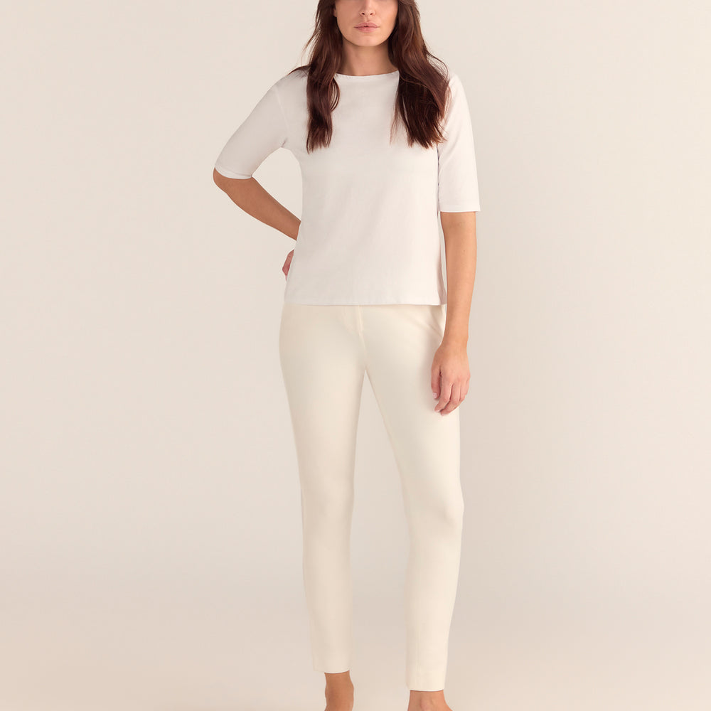
                      
                        The Birkin Basic White Tee Boat Neck
                      
                    