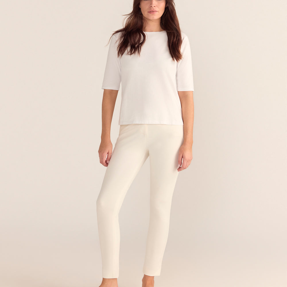 
                      
                        The Birkin Basic White Tee Boat Neck
                      
                    