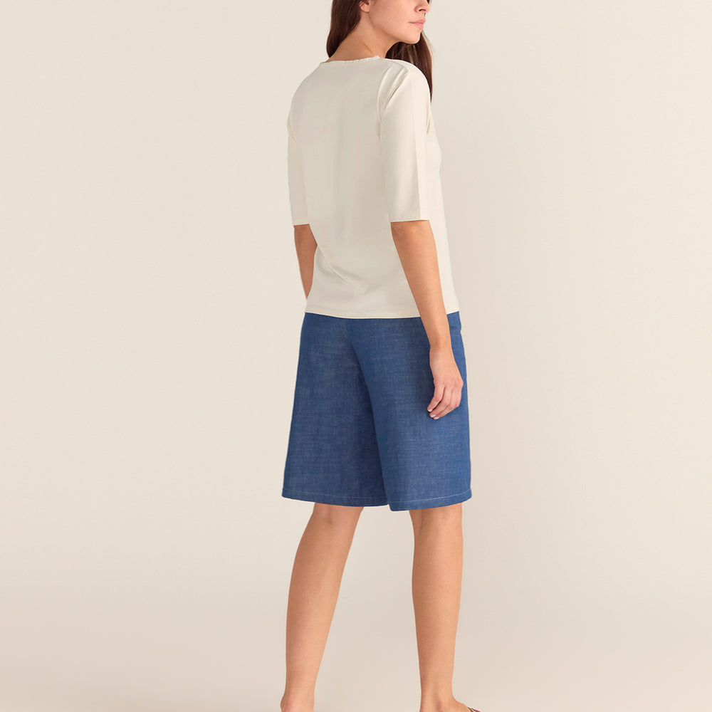 
                      
                        Denim Bermuda Shorts
                      
                    