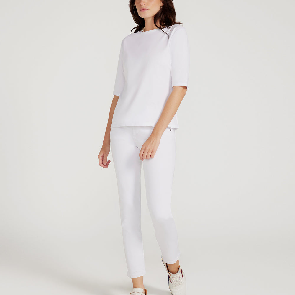 
                      
                        The Birkin Basic White Tee Boat Neck
                      
                    