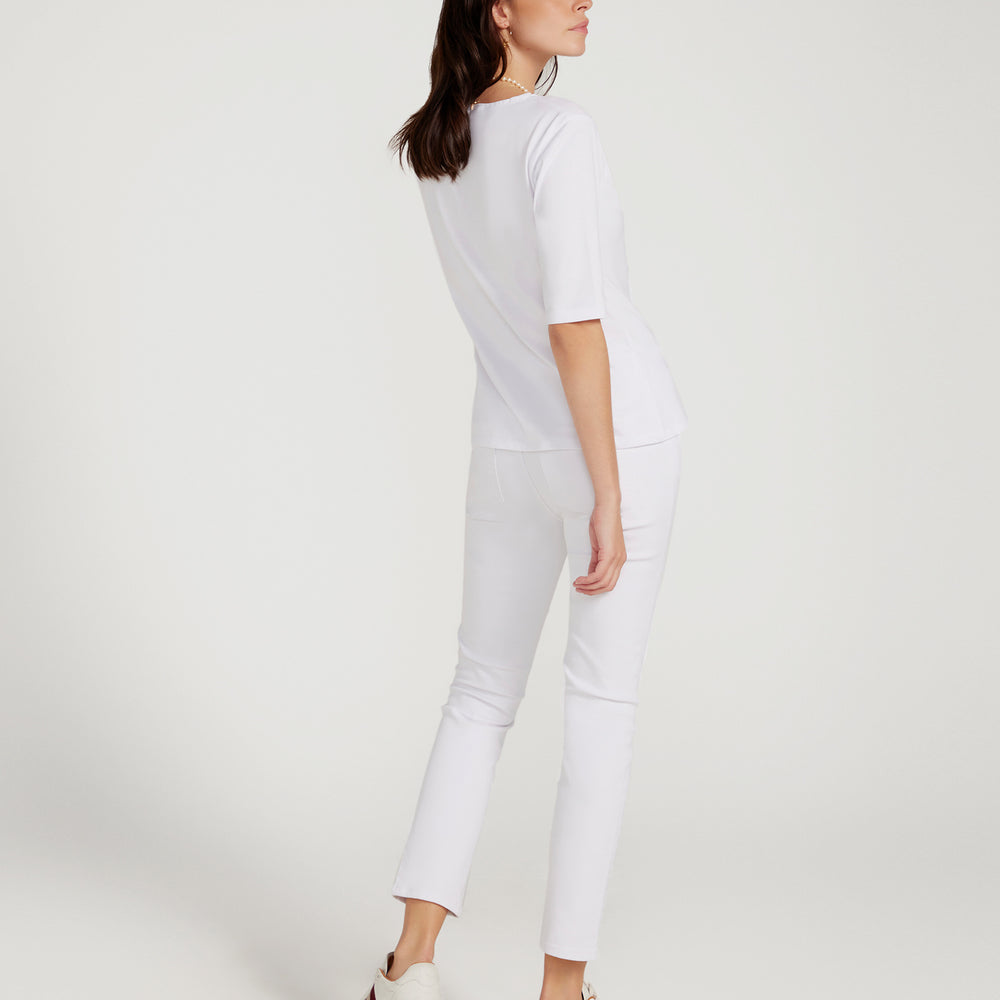 
                      
                        The Birkin Basic White Tee Boat Neck
                      
                    