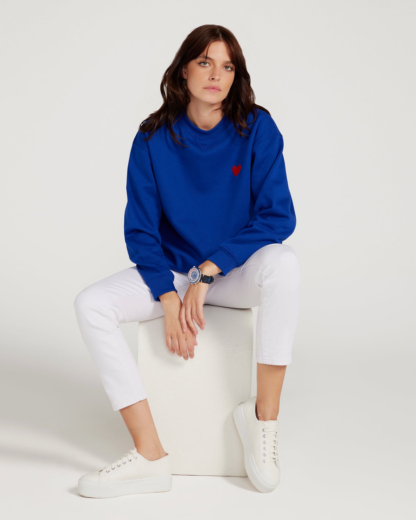 Jac Cadeaux Crew Neck Sweatshirt ROYAL BLUE