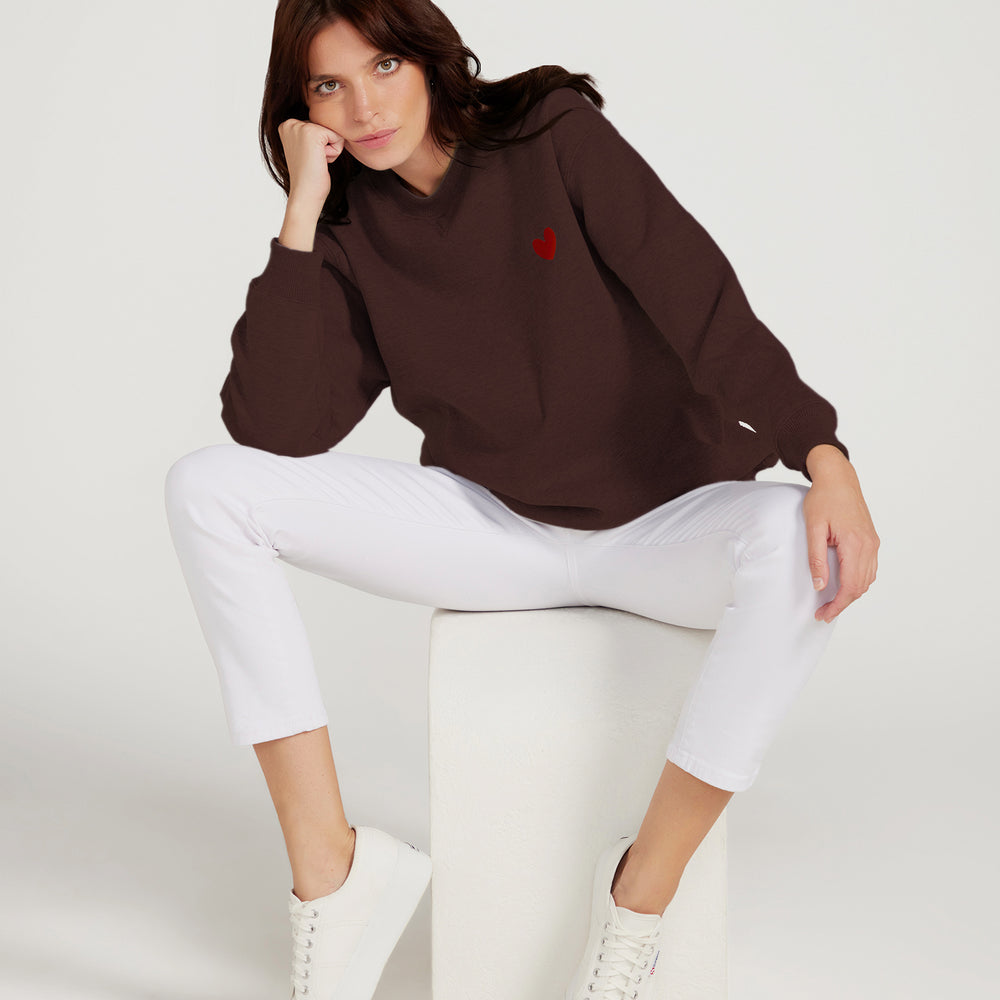 Jac Cadeaux Crew Neck Sweatshirt Brown