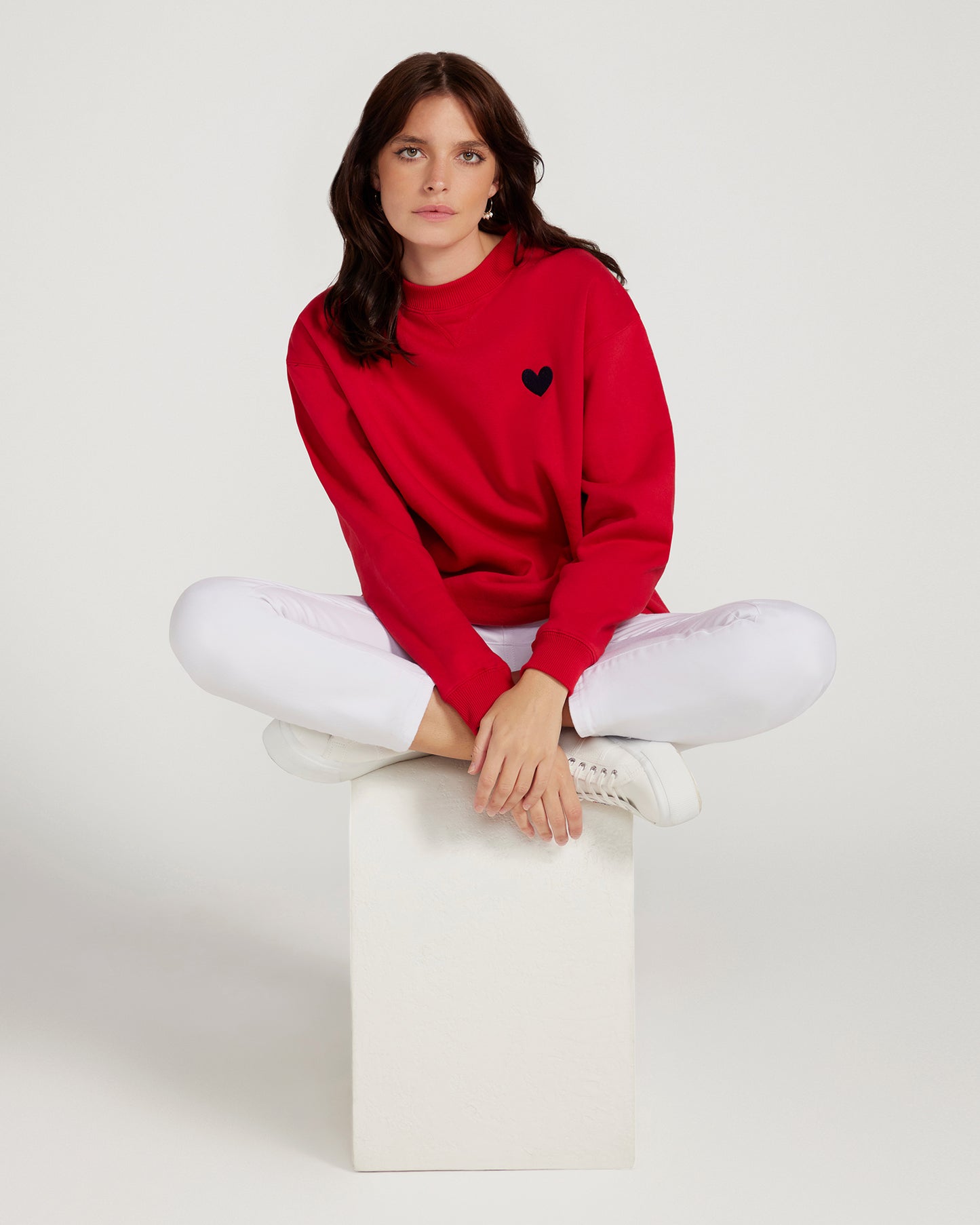 Jac Cadeaux Crew Neck Sweatshirt Red