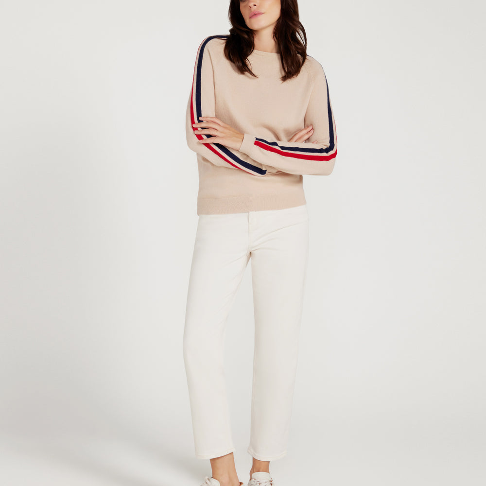 
                      
                        Cashmere & Wool French Racer Crewneck Sweater - BEIGE PREORDER END MARCH
                      
                    