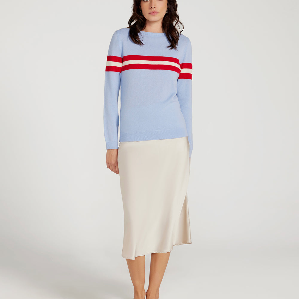 
                      
                        Cashmere & Wool French Racer Crewneck Sweater - POWDER BLUE PREORDER END MARCH
                      
                    