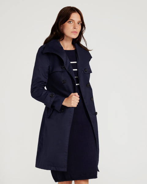 The Classic Trench- NAVY – Jaccadeaux