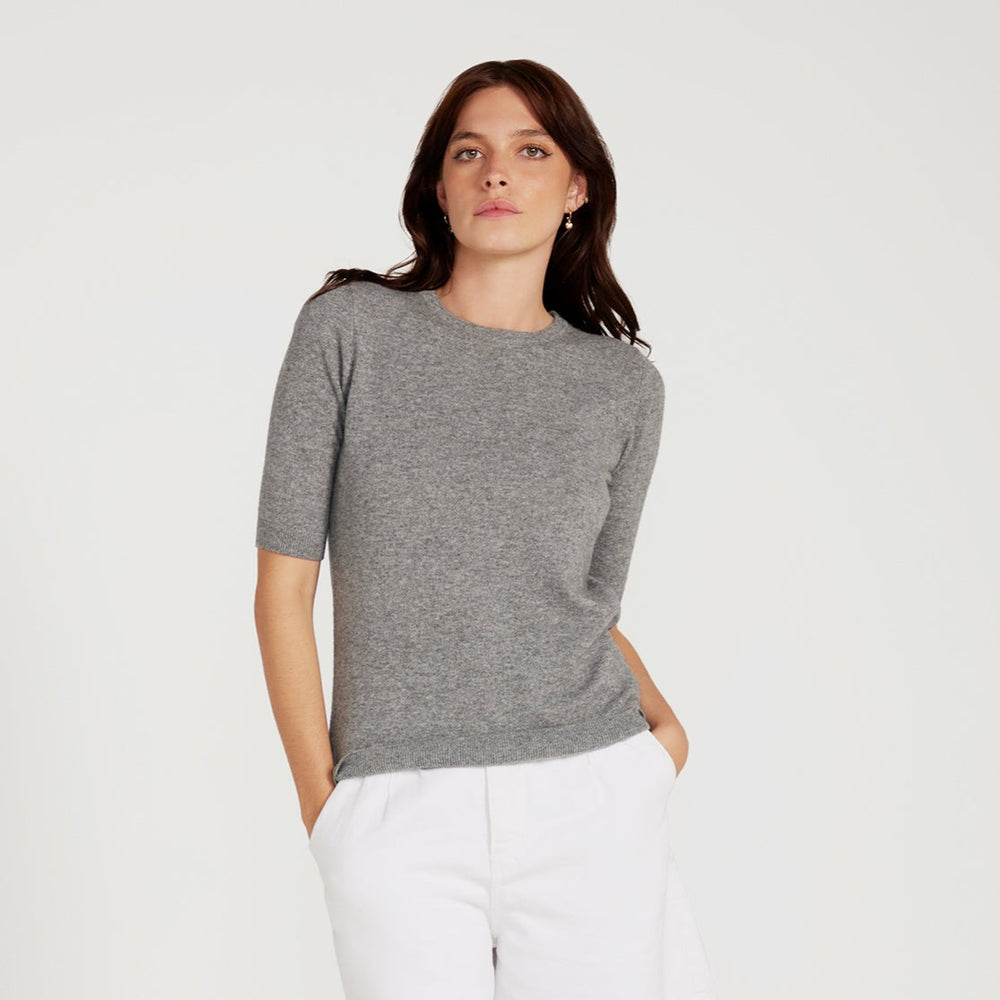 
                      
                        Margaux Grey Knit Top Cashmere & Wool
                      
                    