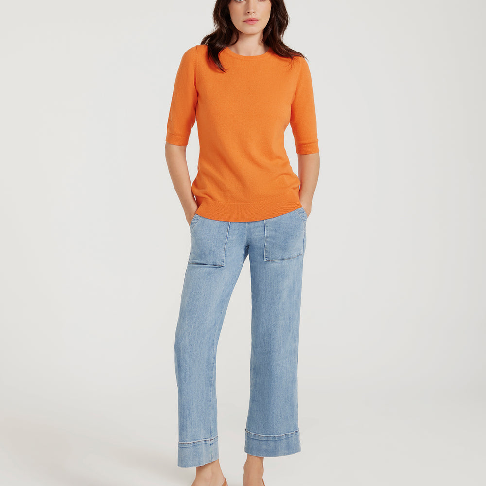 
                      
                        Margaux Knit Top In Cashmere & Wool - ORANGE
                      
                    