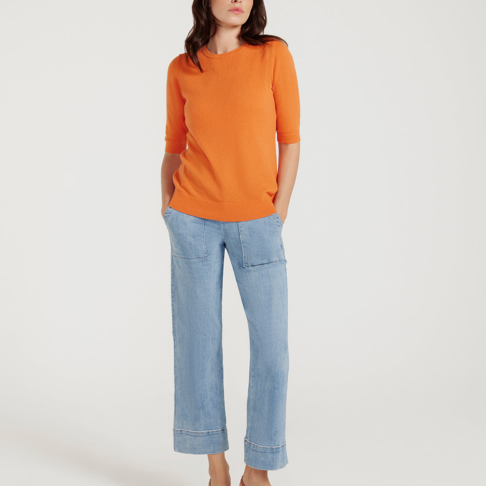 
                      
                        Margaux Knit Top In Cashmere & Wool - ORANGE
                      
                    