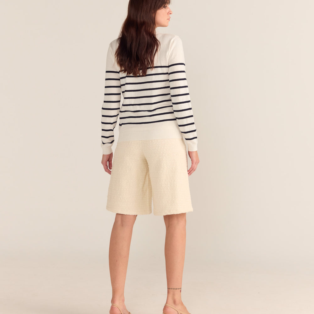 
                      
                        Cotton And Cashmere Breton Sweater Cream Base Navy Stripe
                      
                    
