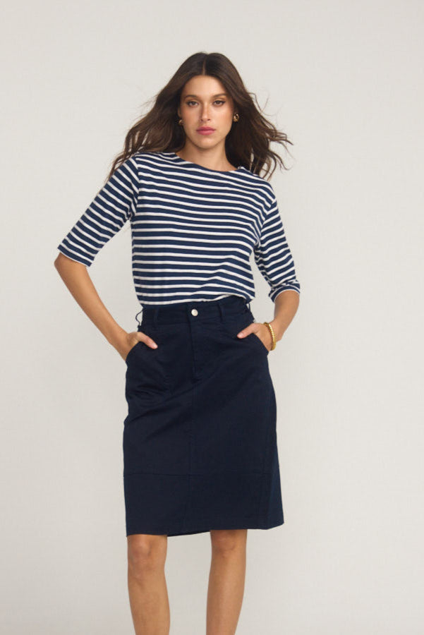 Navy Jupe Skirt