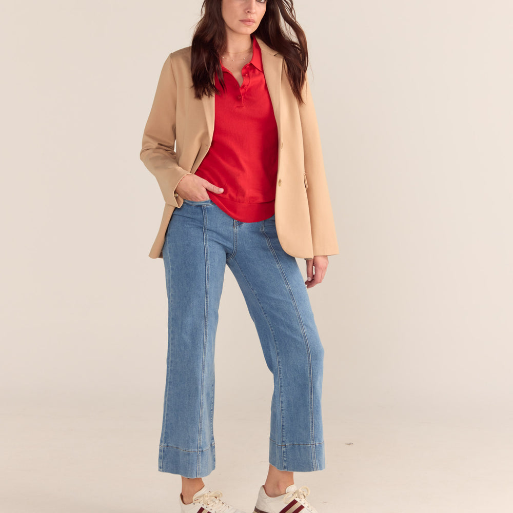 
                      
                        Cotton And Cashmere Polo Top - Red - PREORDER END AUGUST
                      
                    