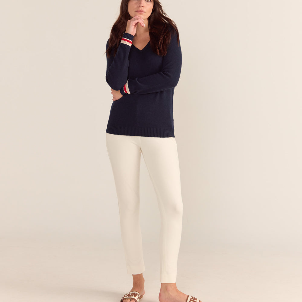 
                      
                        Ava V-Neck Sweater Navy Blue
                      
                    