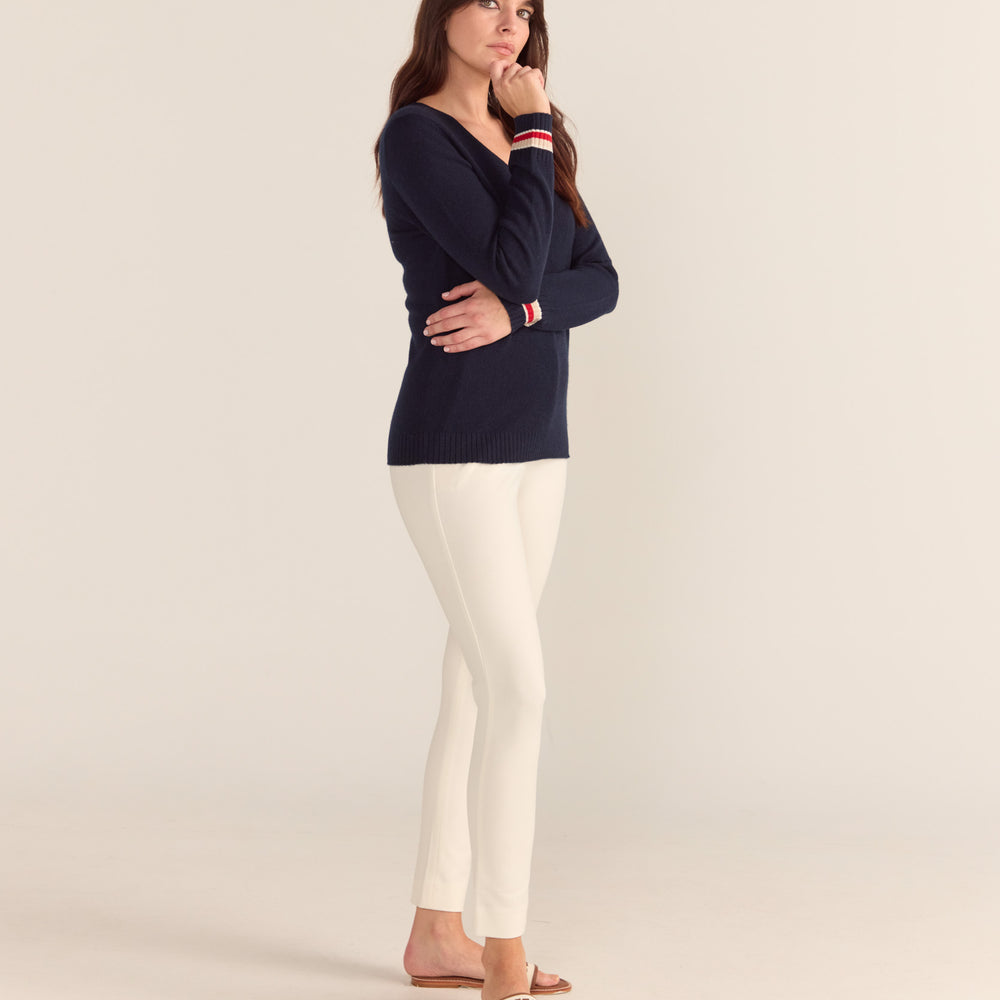 
                      
                        Ava V-Neck Sweater Navy Blue
                      
                    