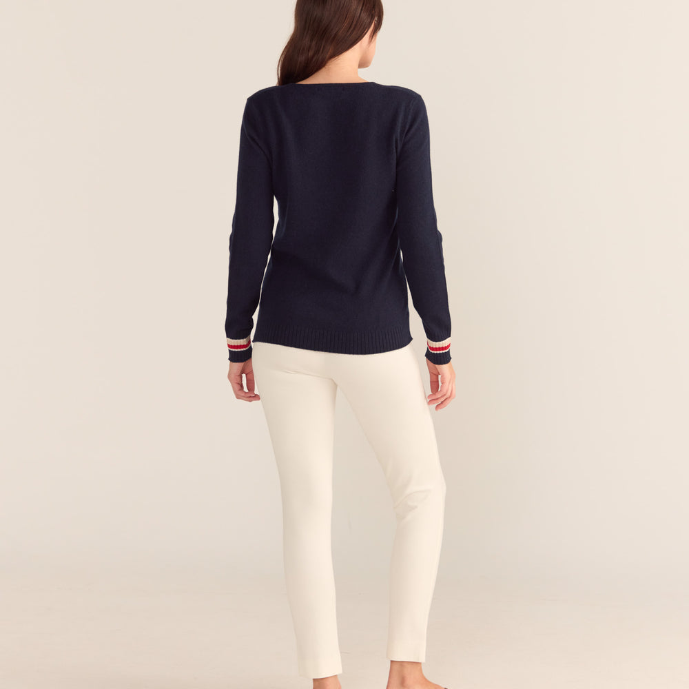 
                      
                        Ava V-Neck Sweater Navy Blue
                      
                    