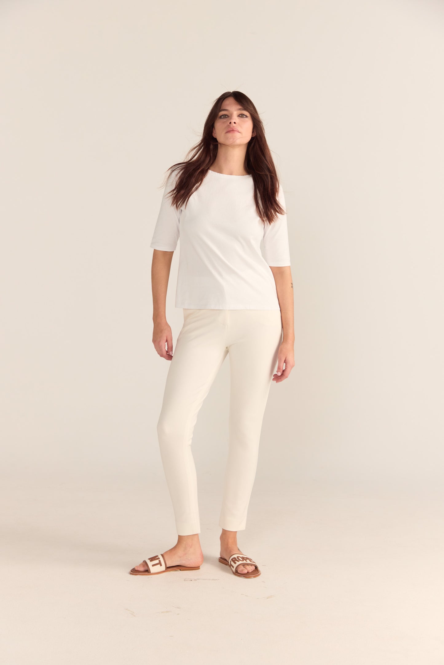 The Birkin Basic White Tee Boat Neck