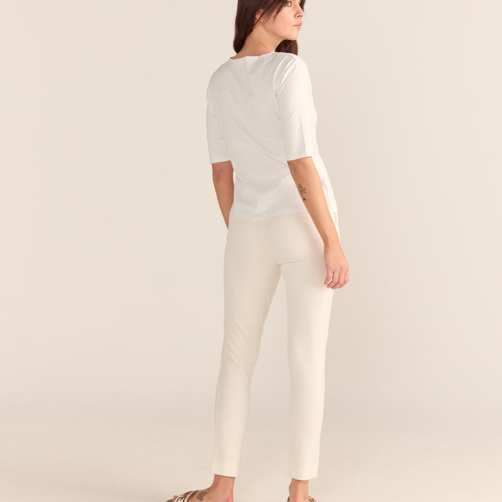 
                      
                        The Birkin Basic White Tee Boat Neck
                      
                    