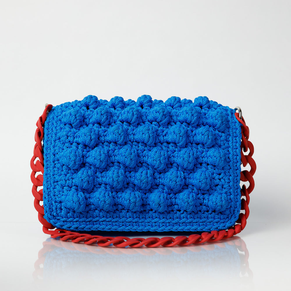 
                      
                        Ossian Blue Crochet Shoulder Bag
                      
                    