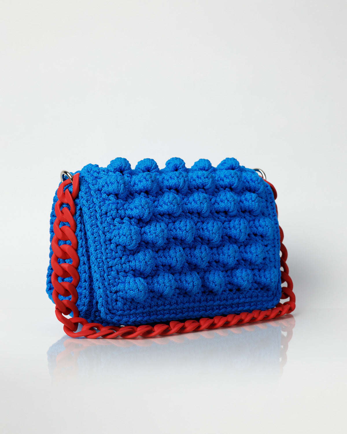 Ossian Blue Crochet Shoulder Bag