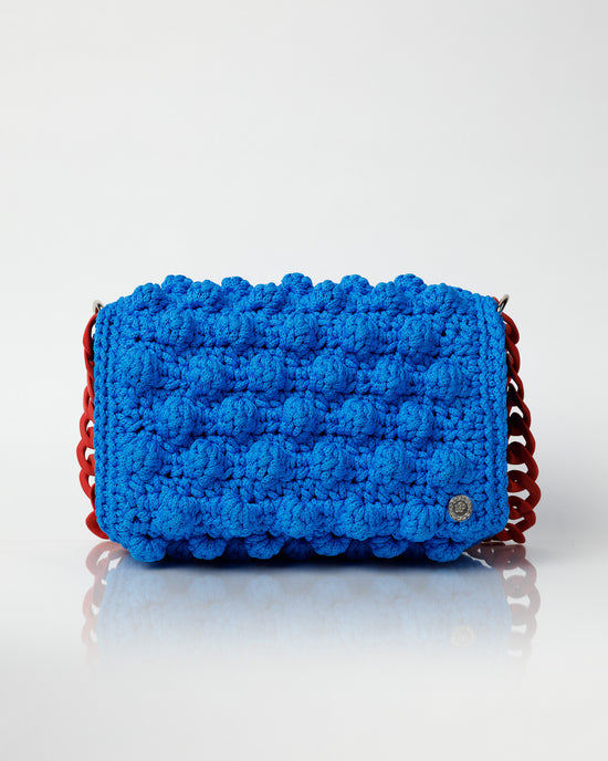 Ossian Blue Crochet Shoulder Bag