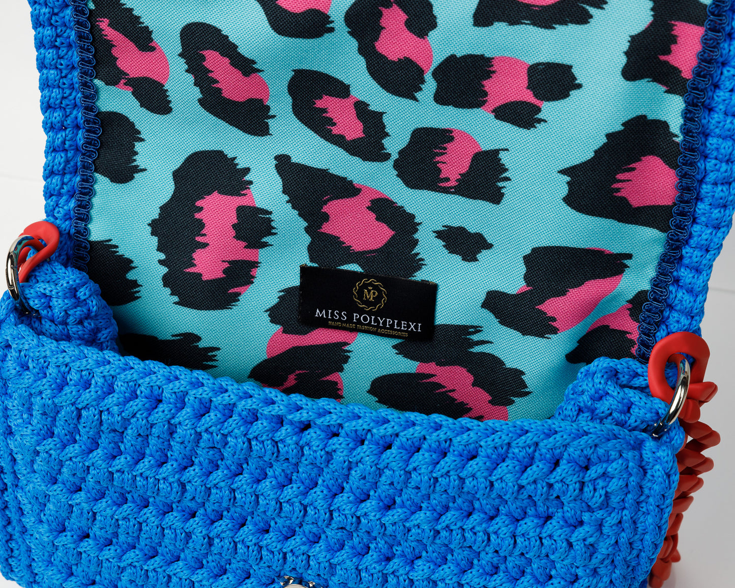 Ossian Blue Crochet Shoulder Bag