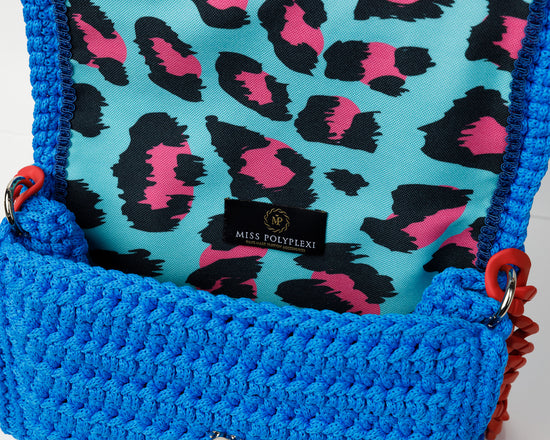 Ossian Blue Crochet Shoulder Bag