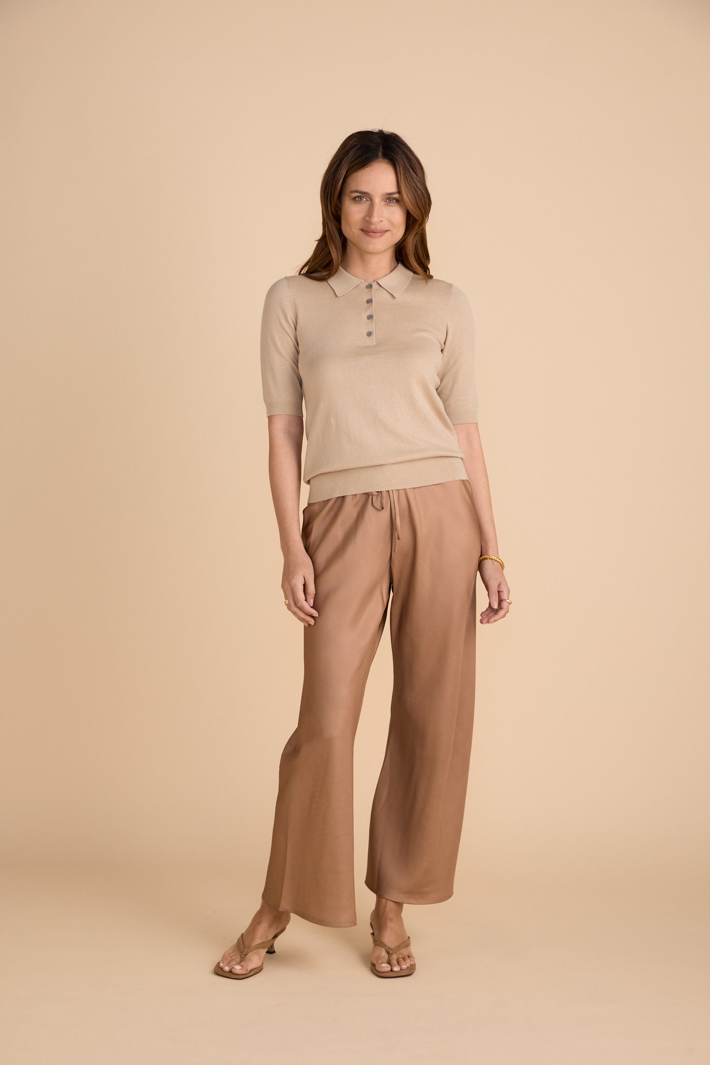 Silk Pant Bias Cut - TAUPE PREORDER EARLY SEPTEMBER