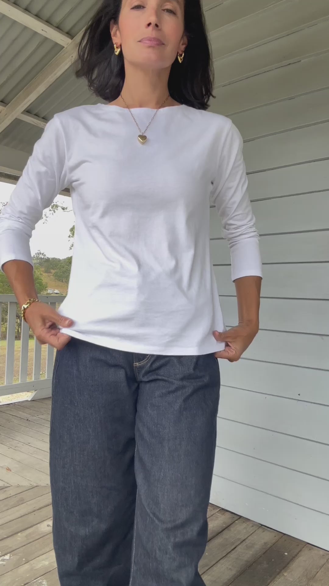 The Birkin Basic White Top Long Sleeve