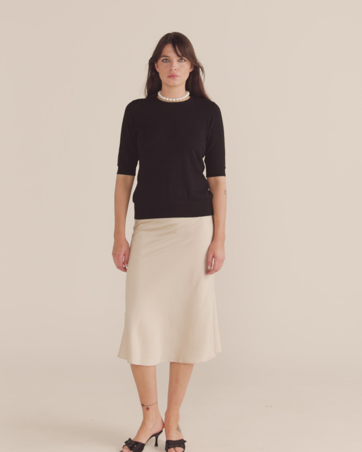 Silk Skirt - Champagne