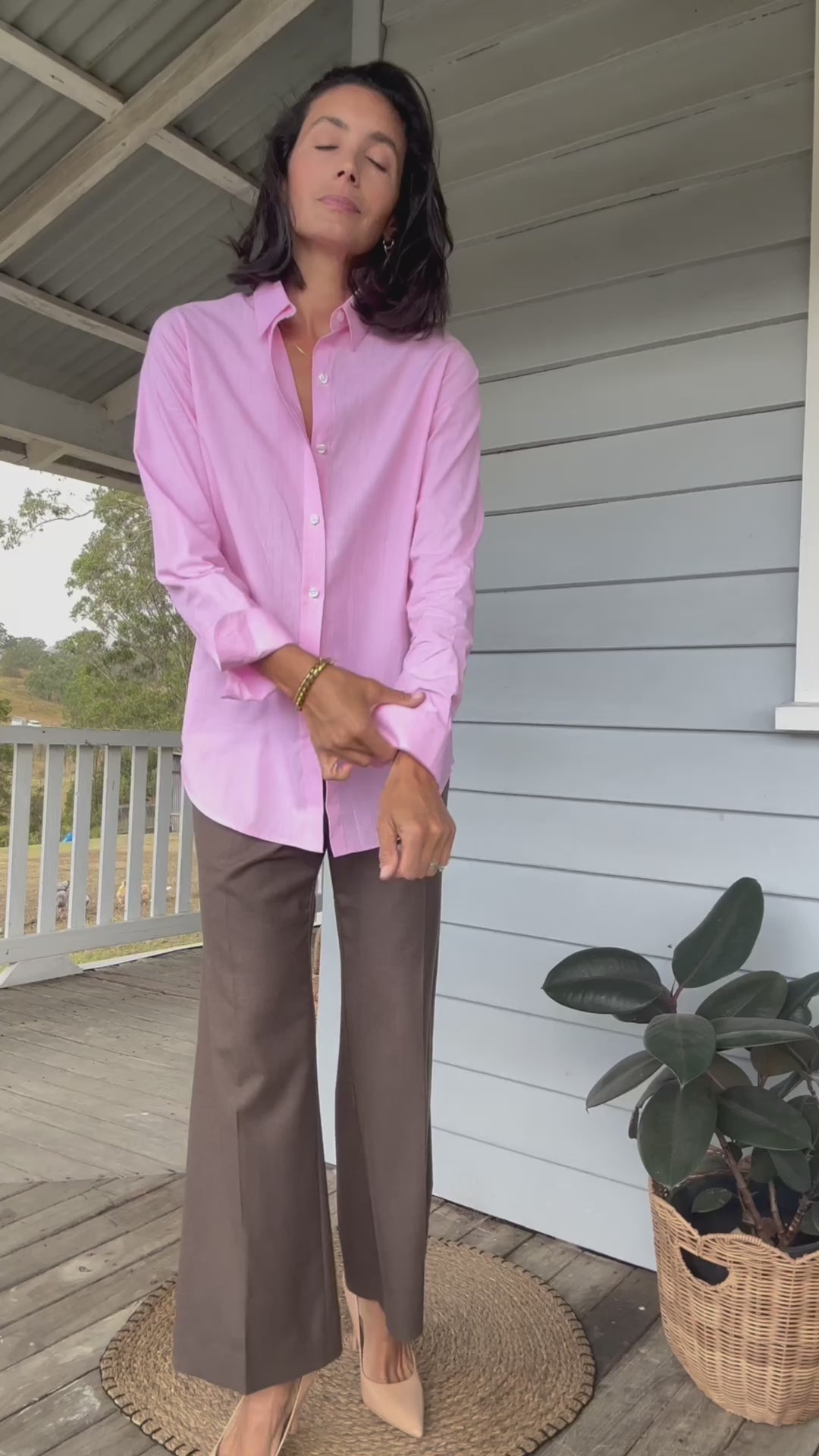 Saint-Germain Shirt - Pink & White Pinstripe