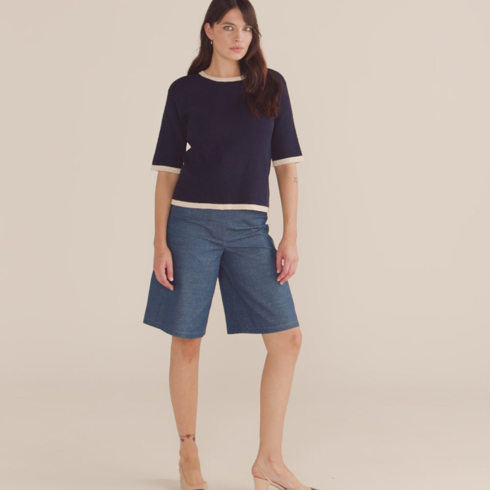 Denim Bermuda Shorts