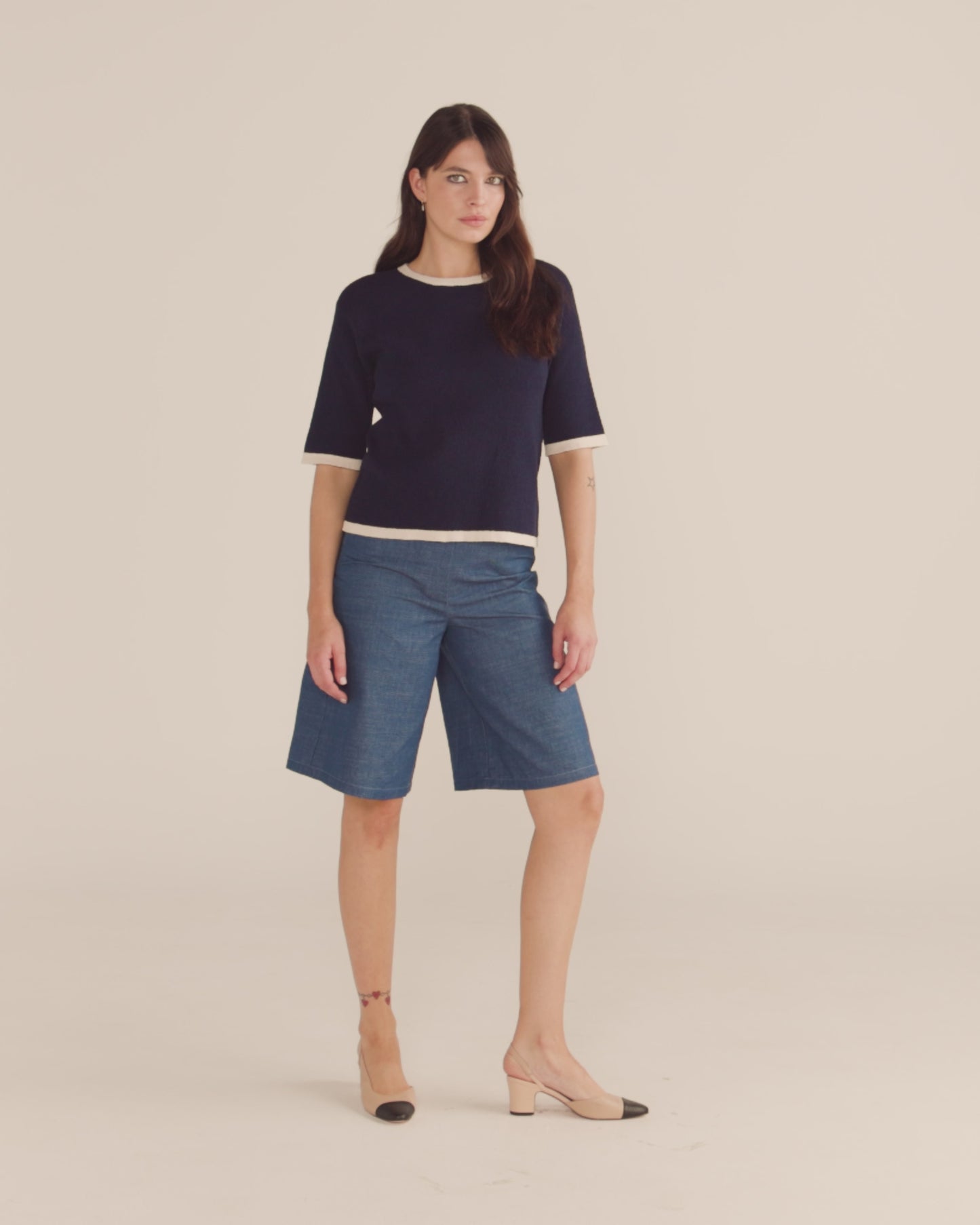 Denim Bermuda Shorts