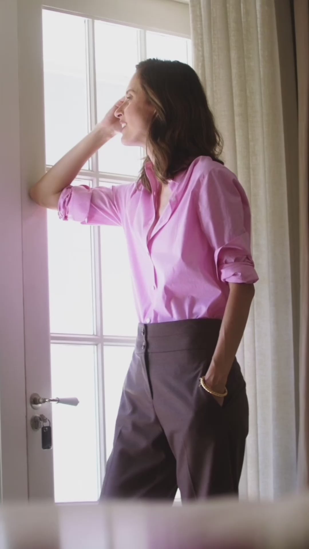 Saint-Germain Shirt - Pink & White Pinstripe