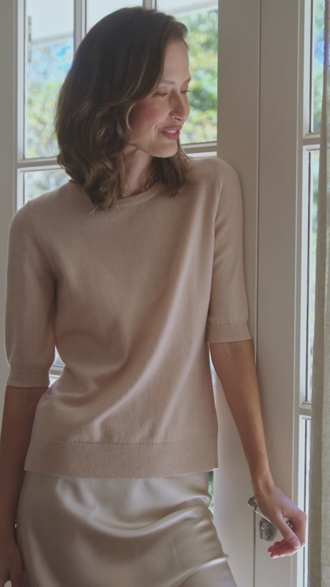 Margaux Knit Top Cashmere & Wool - Beige