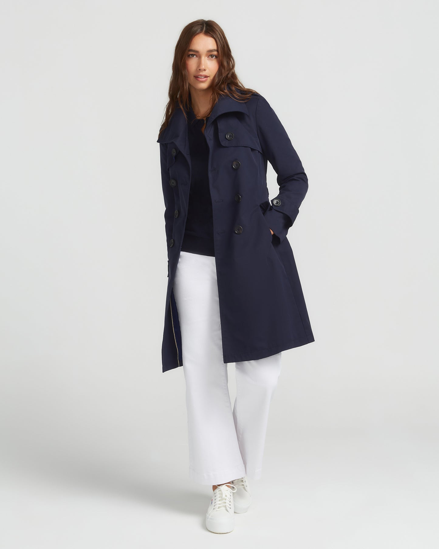 Load image into Gallery viewer, The Classic Trench- NAVY
