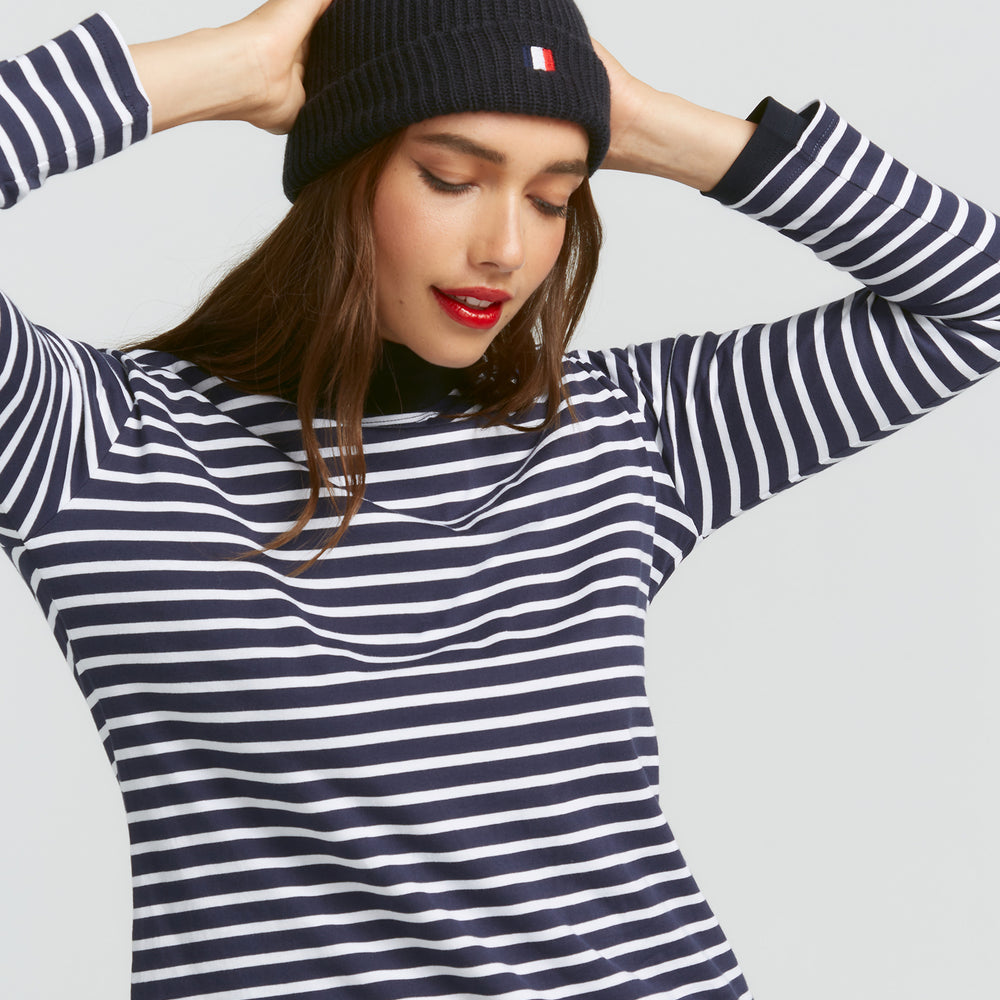 
                      
                        Le Navy Bonnet With French Motif-Beanie
                      
                    