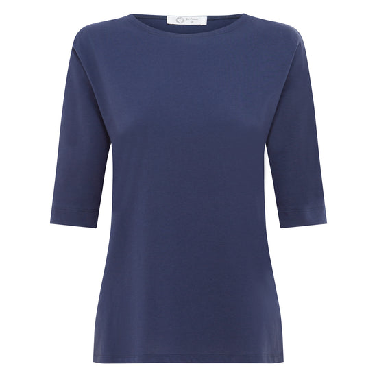 Load image into Gallery viewer, The Birkin Basic Bleu Tee - Boat Neck
